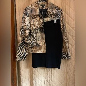 Animal print blazer